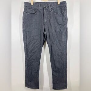 Men’s Levi’s 514 Gray Charcoal Dark Wash Straight Mid Rise Jeans 34 29